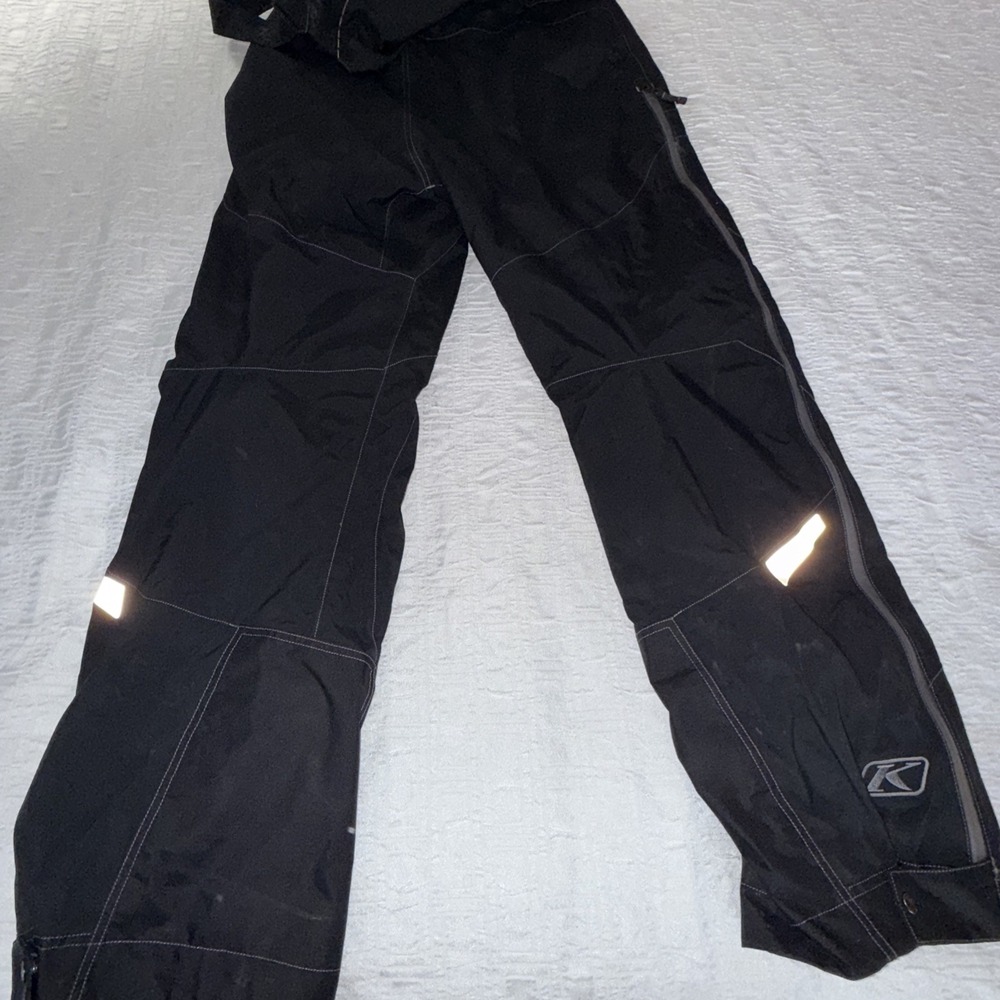 Klim Snowmobile Bib Overalls Sz L Black Insulated GoreTex Waterproof 3M - Picture 9 of 10